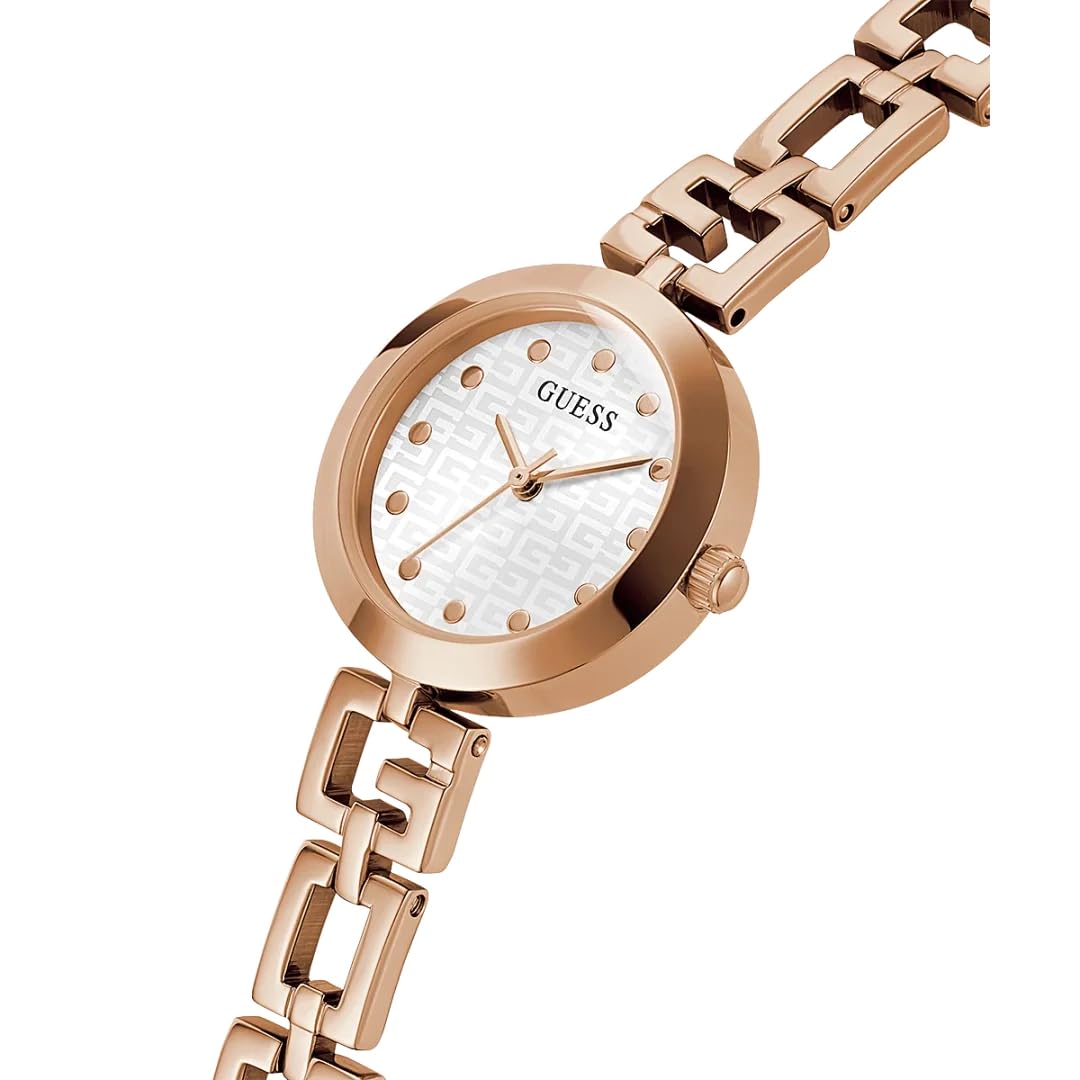 Foto 5 pulgar | Reloj Guess Para Mujer, 26 Mm, Tono Oro Rosa Con Esfera Blanca - Venta Internacional.