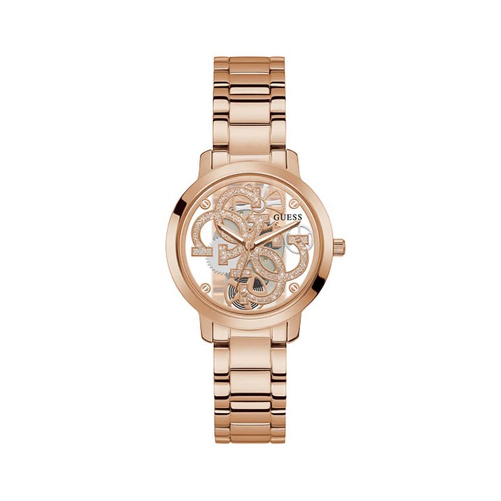 Foto 2 pulgar | Reloj Guess Ladies Trend, Caja Transparente De 36 Mm En Tono Oro Rosa - Venta Internacional.