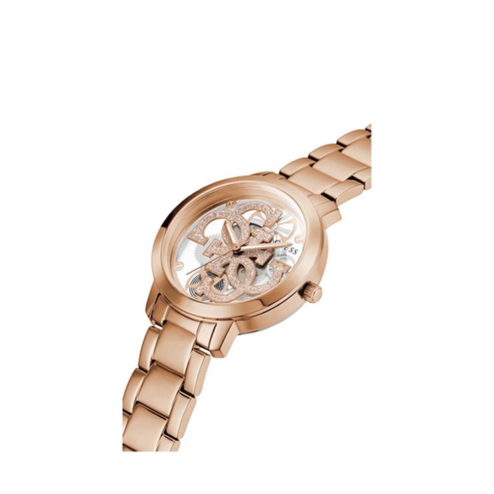 Foto 5 pulgar | Reloj Guess Ladies Trend, Caja Transparente De 36 Mm En Tono Oro Rosa - Venta Internacional.