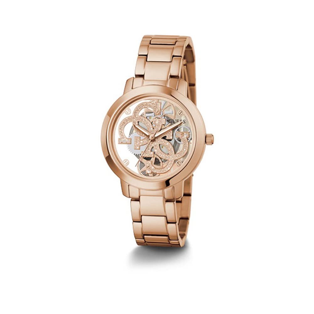 Foto 6 pulgar | Reloj Guess Ladies Trend, Caja Transparente De 36 Mm En Tono Oro Rosa - Venta Internacional.