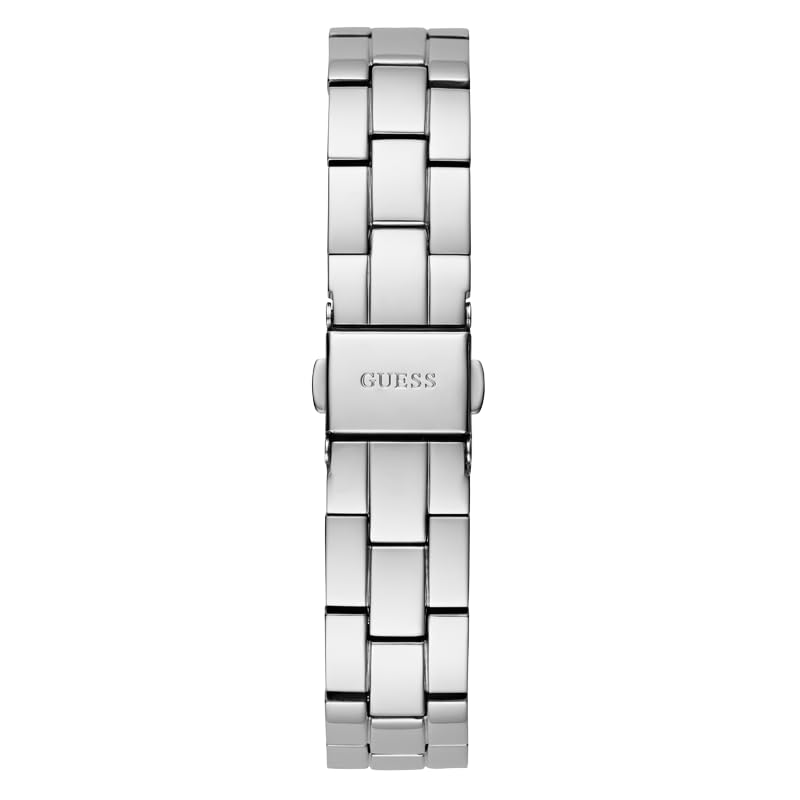 Foto 4 pulgar | Pulsera Watch Guess Para Mujer, Tono Plateado, 34 Mm, Esfera Blanca - Venta Internacional.