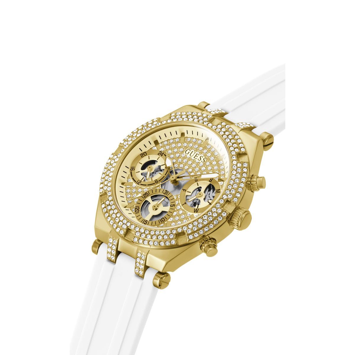 Foto 4 | Reloj Deportivo Para Mujer Guess, Cristal Cortado, 38 Mm, Tono Dorado - Venta Internacional.