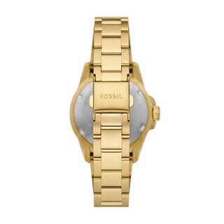 Foto 3 | Reloj Fossil Dive Blue Para Mujer De Acero Inoxidable Dorado Es5350 - Venta Internacional.