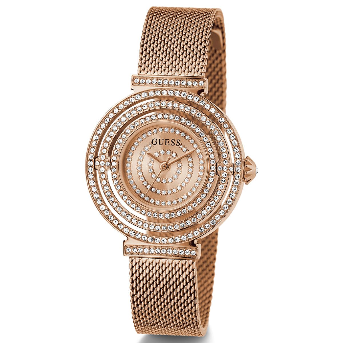 Foto 3 pulgar | Reloj Guess Para Mujer, 36 Mm, Tono Oro Rosa Con Pulsera De Malla - Venta Internacional.