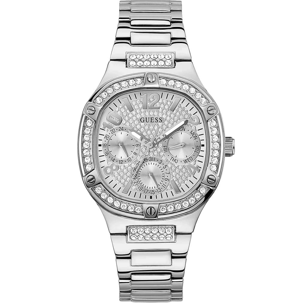 Foto 2 pulgar | Reloj Guess Para Mujer En Tono Plateado Con Caja De 40 Mm Y 100 M De Ancho - Venta Internacional.