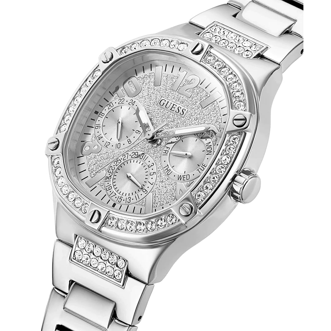 Foto 6 pulgar | Reloj Guess Para Mujer En Tono Plateado Con Caja De 40 Mm Y 100 M De Ancho - Venta Internacional.