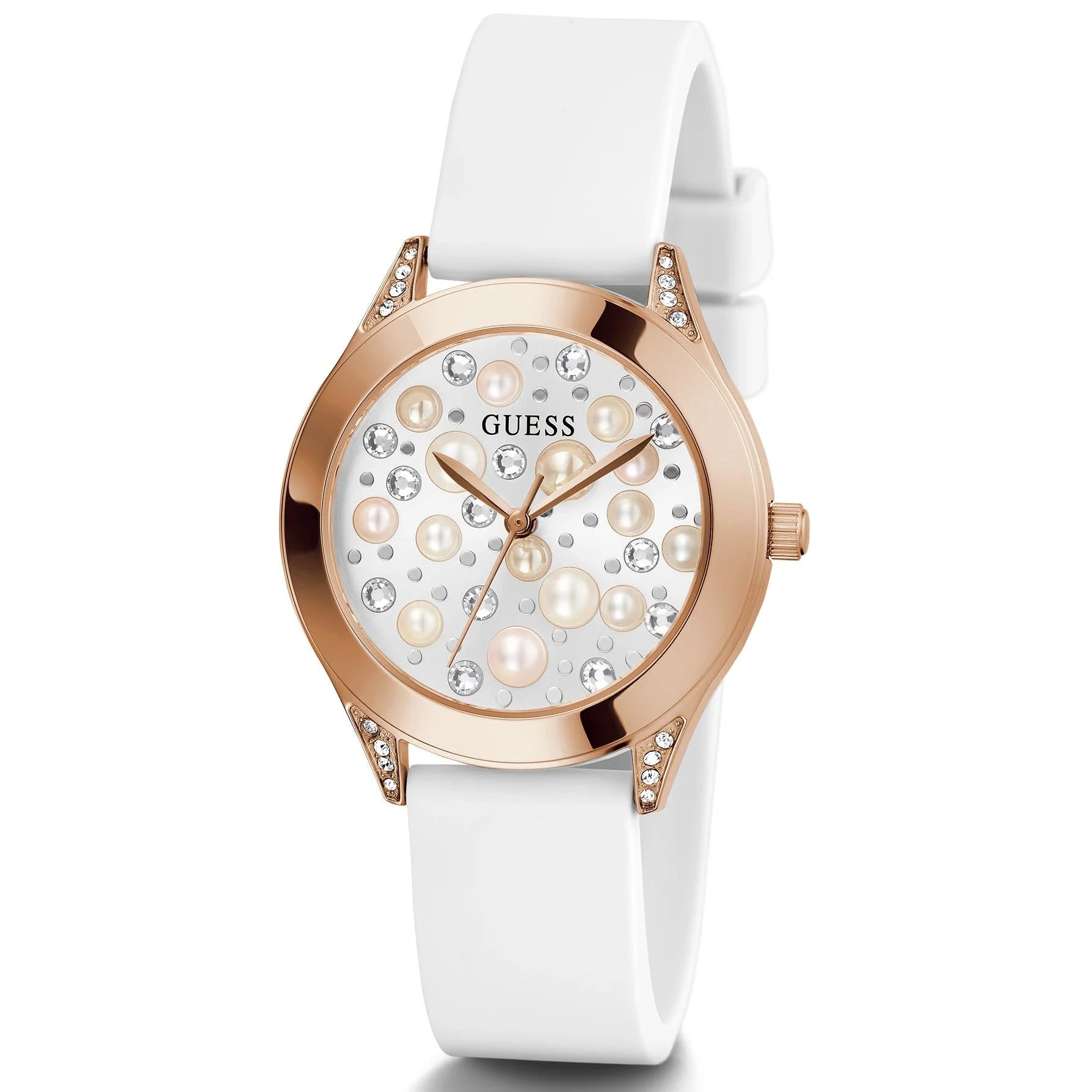 Foto 3 pulgar | Reloj Guess Trend Crystal Para Mujer Con Funda De 36 Mm Y Correa De Silicona - Venta Internacional.