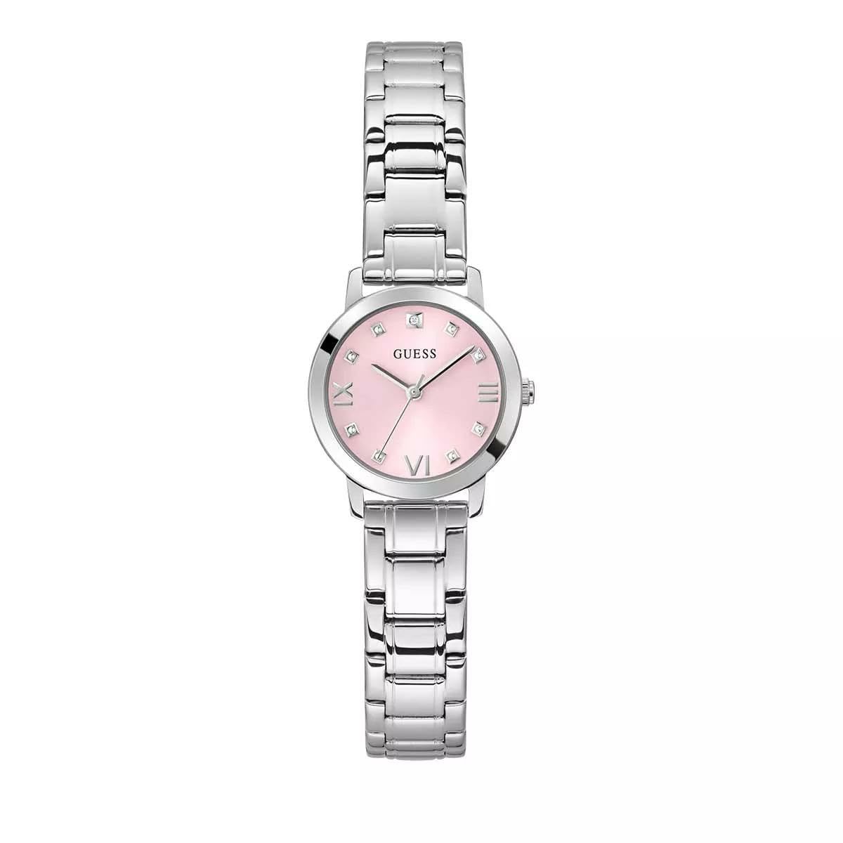 Foto 2 pulgar | Reloj Guess Para Mujer, Pulsera En Tono Plateado De 28 Mm Con Esfera Rosa - Venta Internacional.