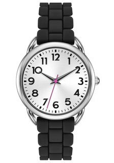Foto 1 | Reloj Bisley Para Mujer Con Correa De Silicona Negra Y Funda De 35 Mm - Venta Internacional.