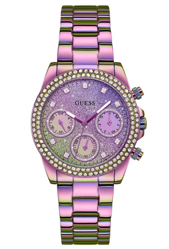 Foto 2 pulgar | Reloj Guess, Pulsera Iridiscente Para Mujer, Caja De Acero Inoxidable De 38 Mm - Venta Internacional.