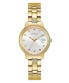 Foto 1 | Pulsera Watch Guess Para Mujer En Tono Dorado De 34 Mm Con Esfera Blanca - Venta Internacional.