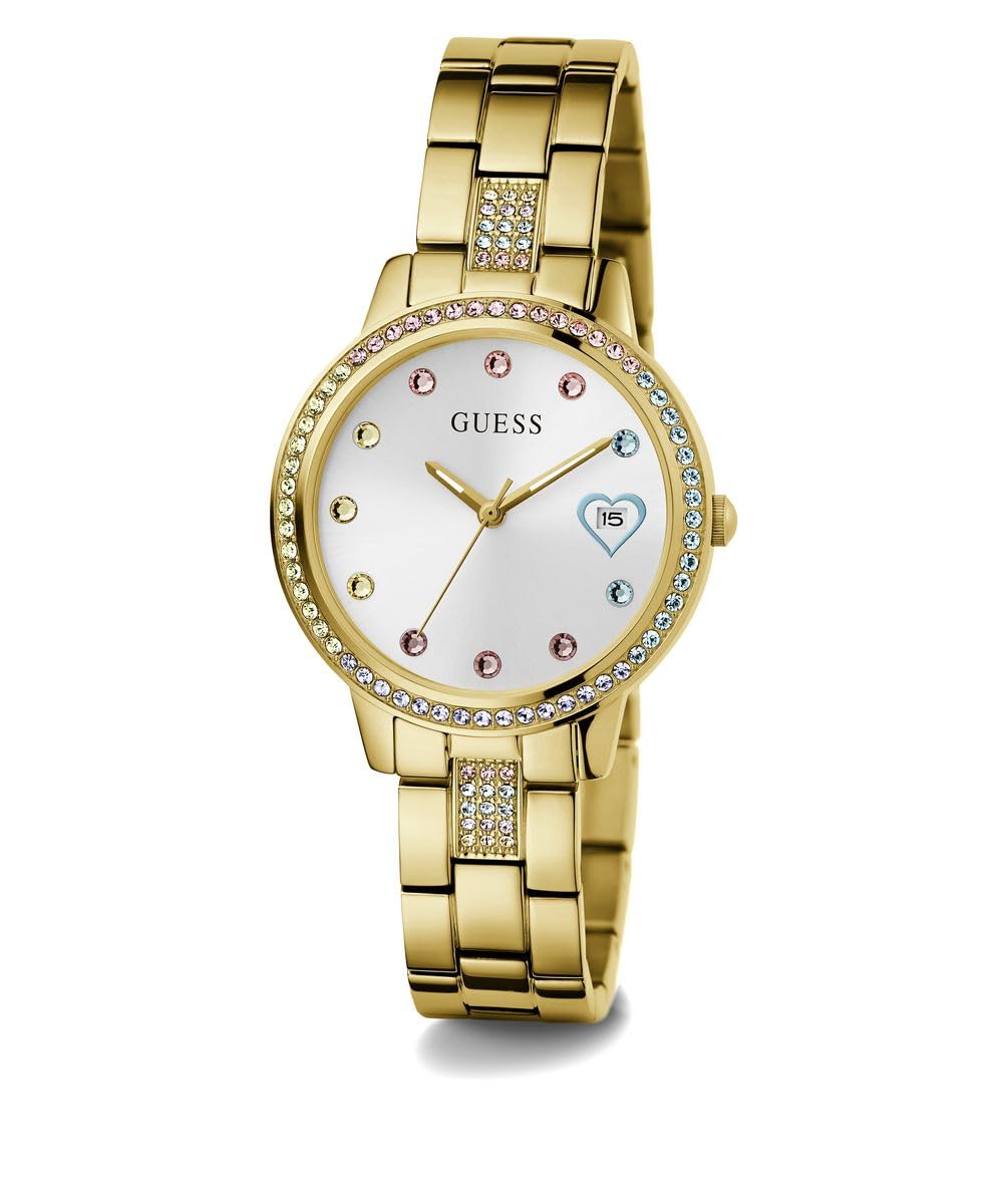 Foto 6 pulgar | Pulsera Watch Guess Para Mujer En Tono Dorado De 34 Mm Con Esfera Blanca - Venta Internacional.