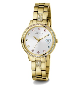 Foto 5 | Pulsera Watch Guess Para Mujer En Tono Dorado De 34 Mm Con Esfera Blanca - Venta Internacional.