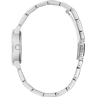 Foto 2 | Funda De Pulsera Para Mujer Watch Guess, 28 Mm, Tono Plateado, Esfera Blanca - Venta Internacional.