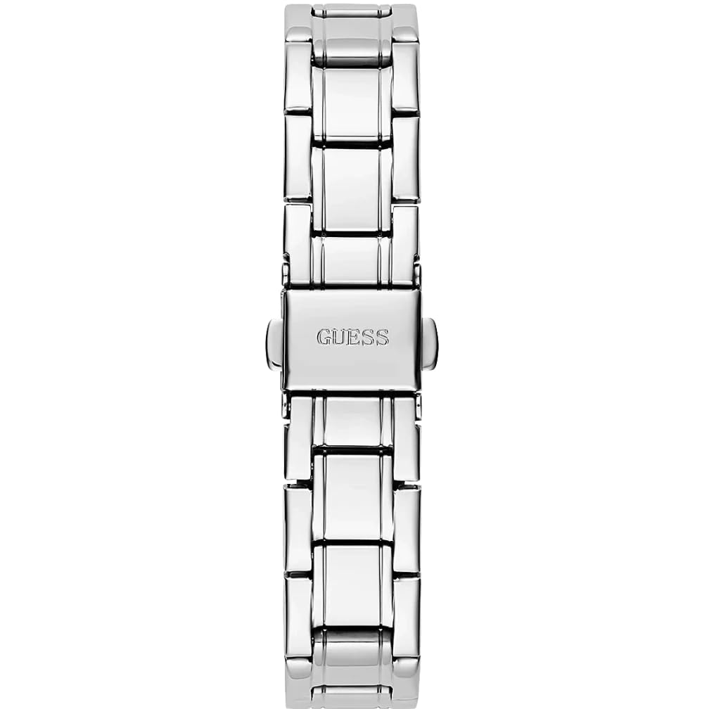 Foto 4 pulgar | Funda De Pulsera Para Mujer Watch Guess, 28 Mm, Tono Plateado, Esfera Blanca - Venta Internacional.