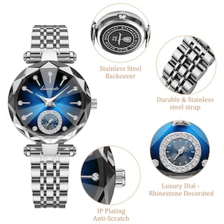 Foto 5 | Reloj Nn Ben Nevis Para Mujer Con Correa De Piel Y Esfera De Diamante - Venta Internacional.