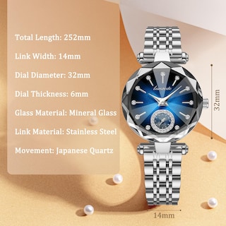 Foto 7 | Reloj Nn Ben Nevis Para Mujer Con Correa De Piel Y Esfera De Diamante - Venta Internacional.