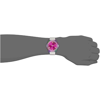 Foto 6 | Reloj Bisley Rainbow Analog Para Mujer Con Correa De Piel Blanca - Venta Internacional.