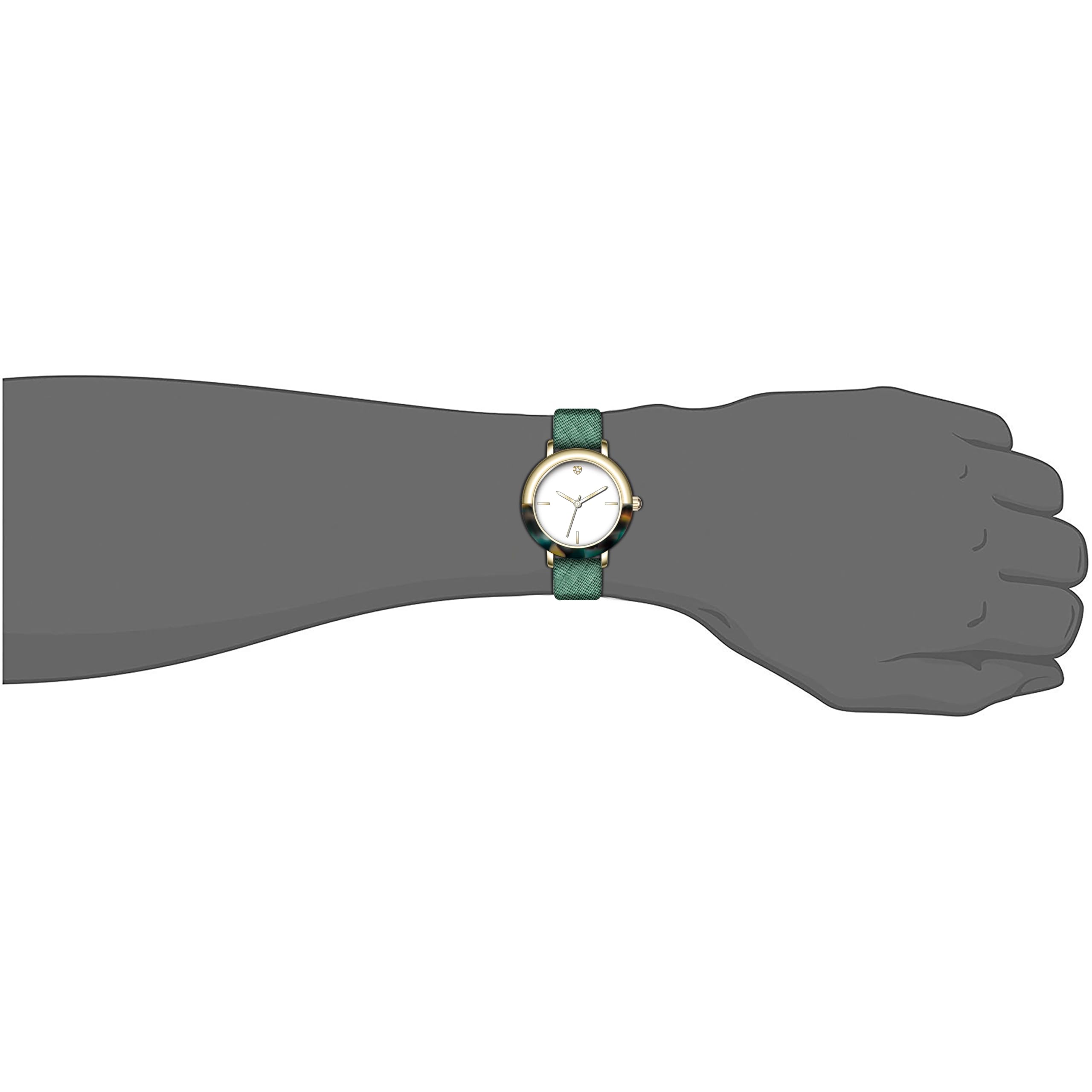 Foto 7 pulgar | Reloj Bisley Para Mujer Dorado Con Correa De Piel Verde Y Caja De 32 Mm - Venta Internacional.