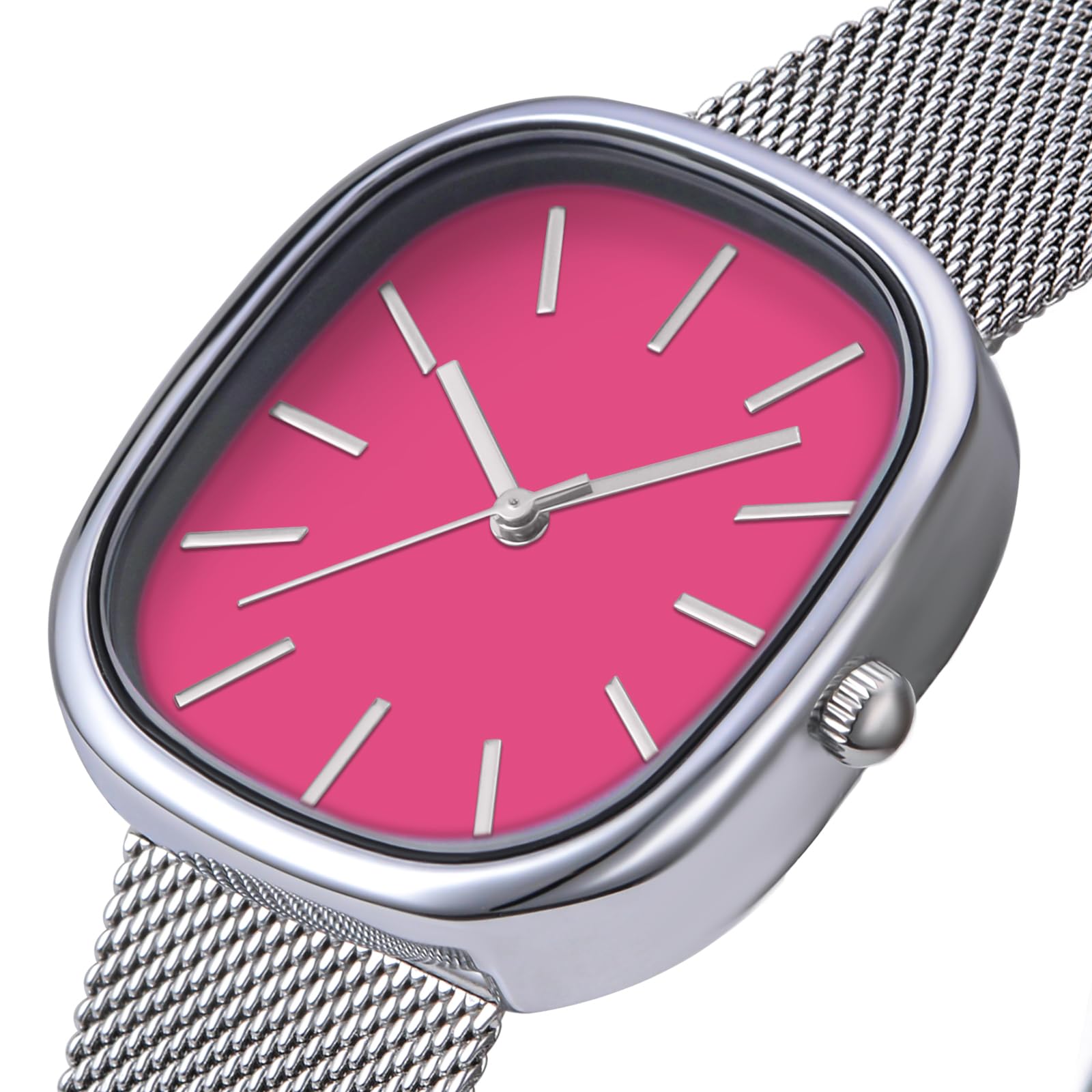 Foto 3 pulgar | Reloj Bisley Starry Sky Para Mujer, Esfera Rosa, Acero Inoxidable - Venta Internacional.