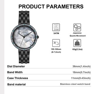 Foto 4 | Brazalete Watch Bisley De Acero Inoxidable Para Mujer, Color Negro - Venta Internacional.