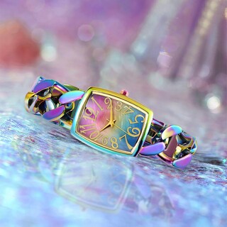 Foto 6 | Reloj Bisley Rainbow Chain Brazalete Rectangular De 26 X 32,5 Mm - Venta Internacional.