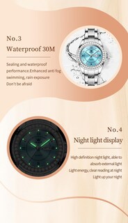 Foto 5 | Reloj OLEVS Business Dress Quartz de Acero Inoxidable para Mujer - Venta Internacional