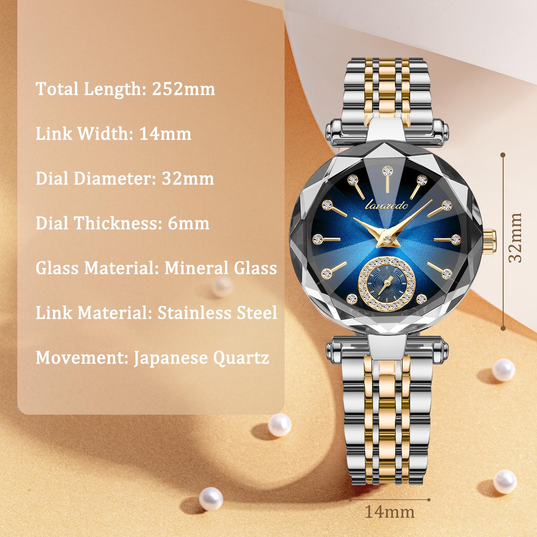 Foto 7 | Reloj NN Ben Nevis con Correa de Piel y Esfera de Diamante para Mujer - Venta Internacional