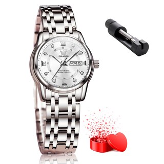 Foto 1 | Reloj Olevs de Acero Inoxidable Dorado y Plateado Resistente al Agua para Mujer - Venta Internacional