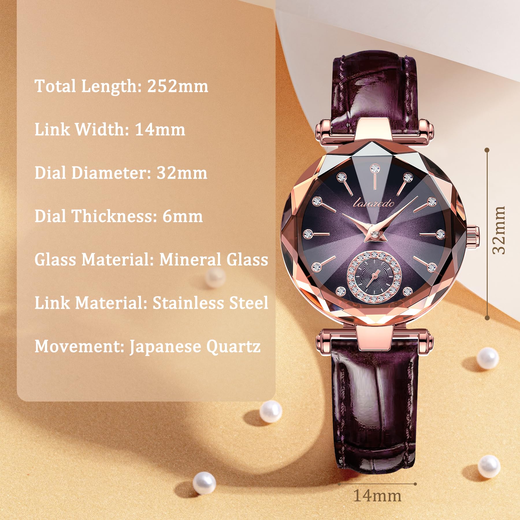 Foto 8 pulgar | Reloj NN Ben Nevis con Correa de Piel Elegante para Mujer - Venta Internacional