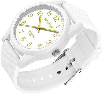 Foto 2 | Reloj Deportivo Findtime Resistente al Agua 50m Diseño Minimalista Correa de Silicona Blanca - Venta Internacional