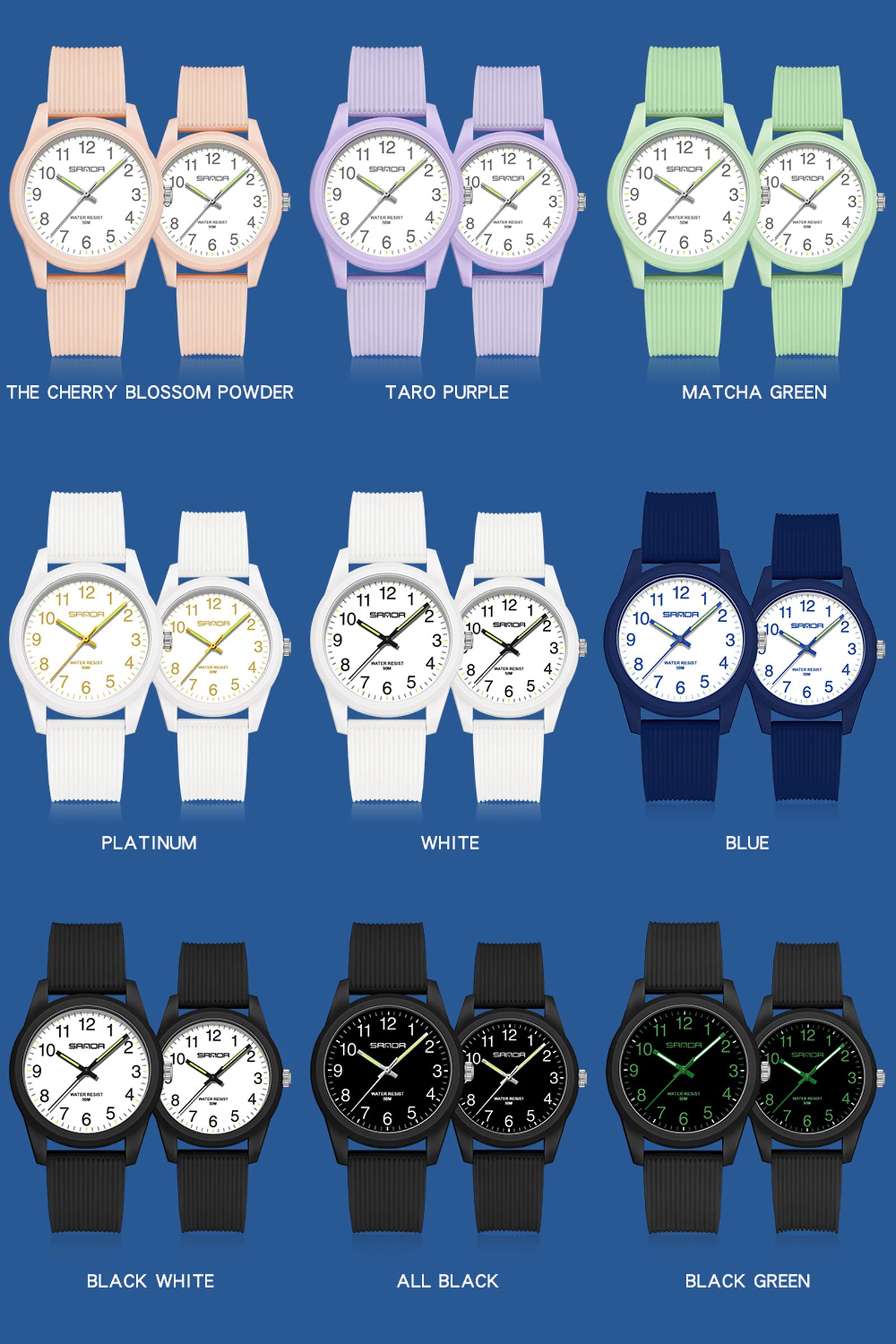 Foto 6 pulgar | Reloj Deportivo Findtime Resistente al Agua 50m Diseño Minimalista Correa de Silicona Blanca - Venta Internacional