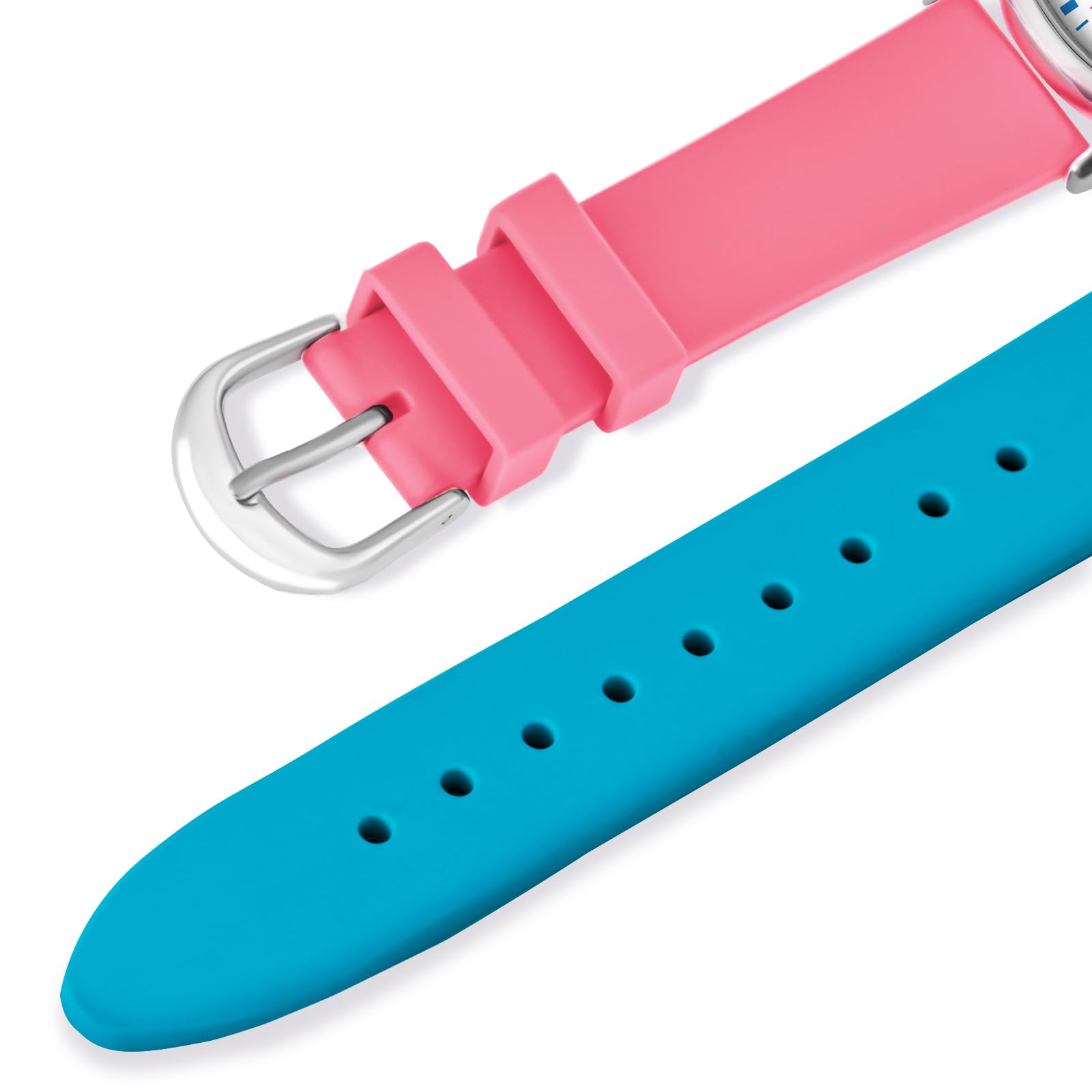 Foto 6 pulgar | Reloj Bisley de Silicona Rosa y Azul 38mm para Mujer - Venta Internacional