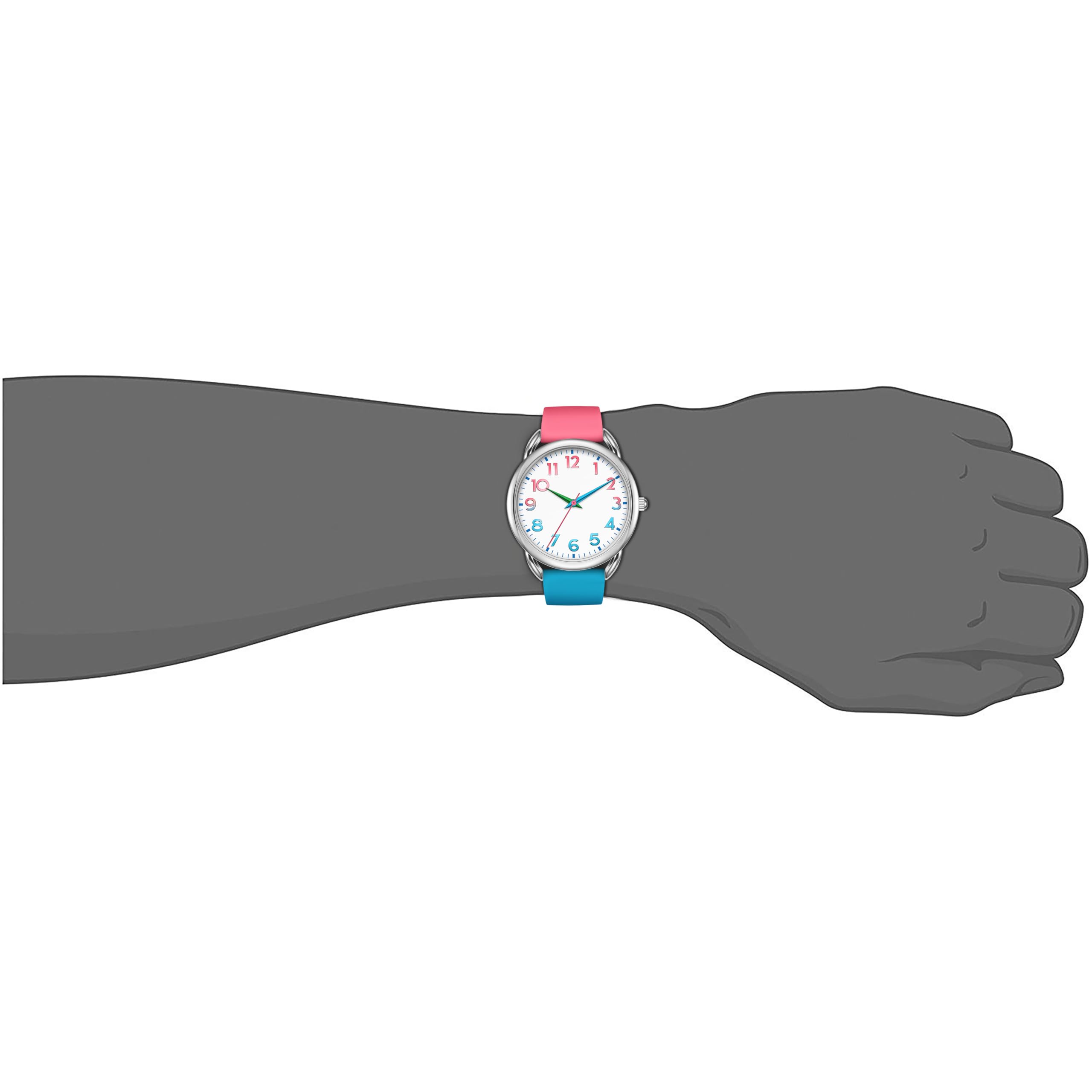 Foto 8 pulgar | Reloj Bisley de Silicona Rosa y Azul 38mm para Mujer - Venta Internacional