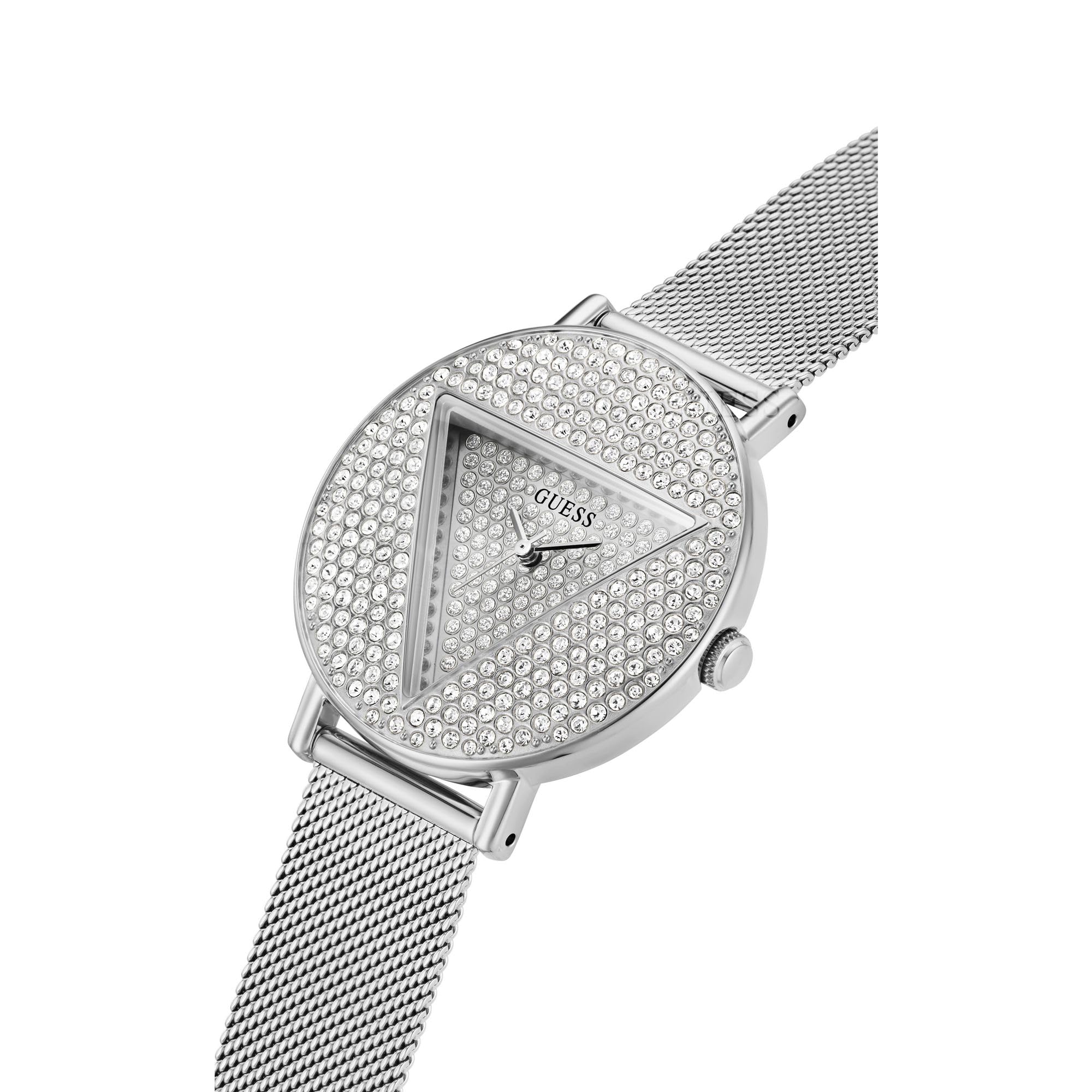 Foto 3 pulgar | Reloj Guess Esfera Plateada para Mujer  - Venta Internacional