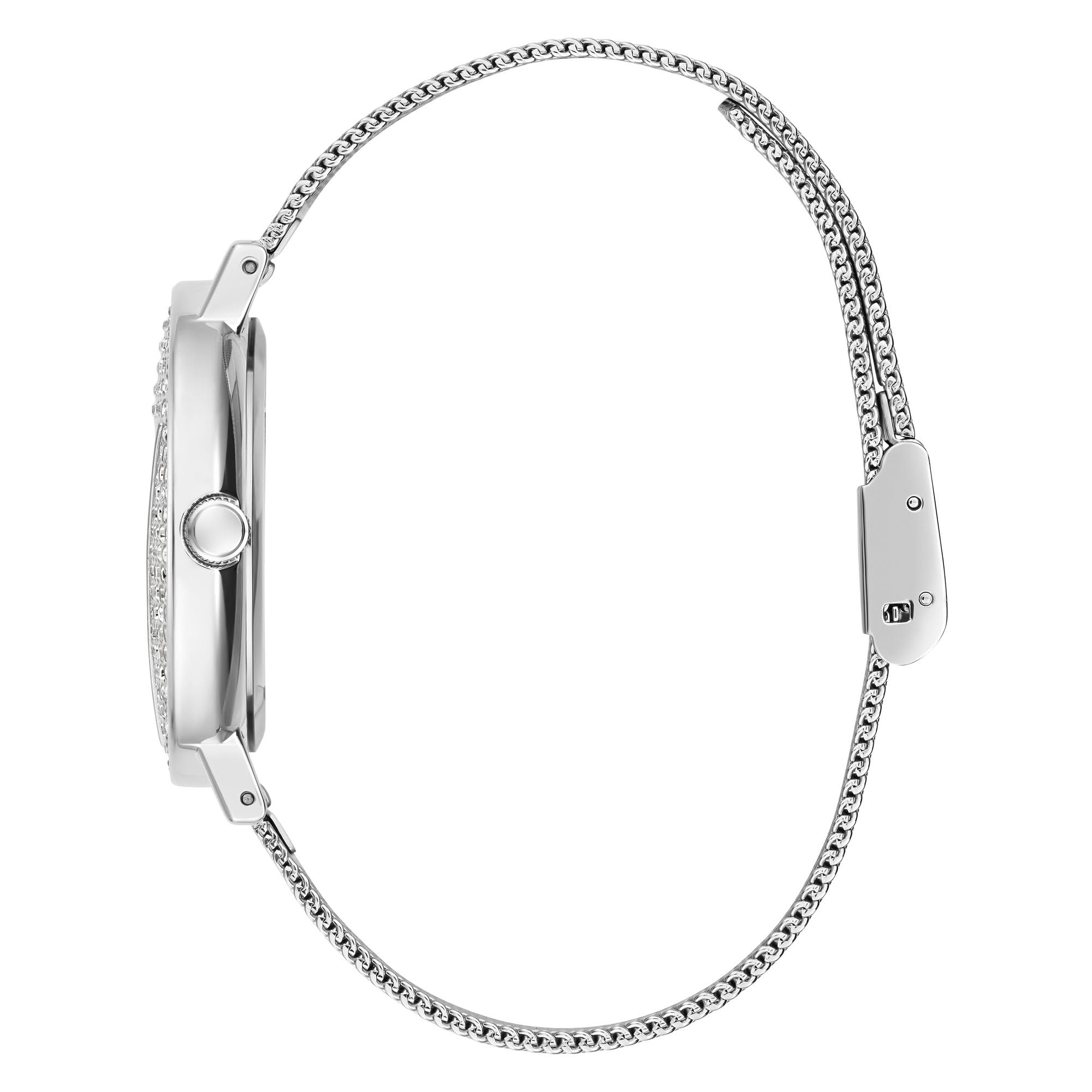 Foto 4 pulgar | Reloj Guess Esfera Plateada para Mujer  - Venta Internacional