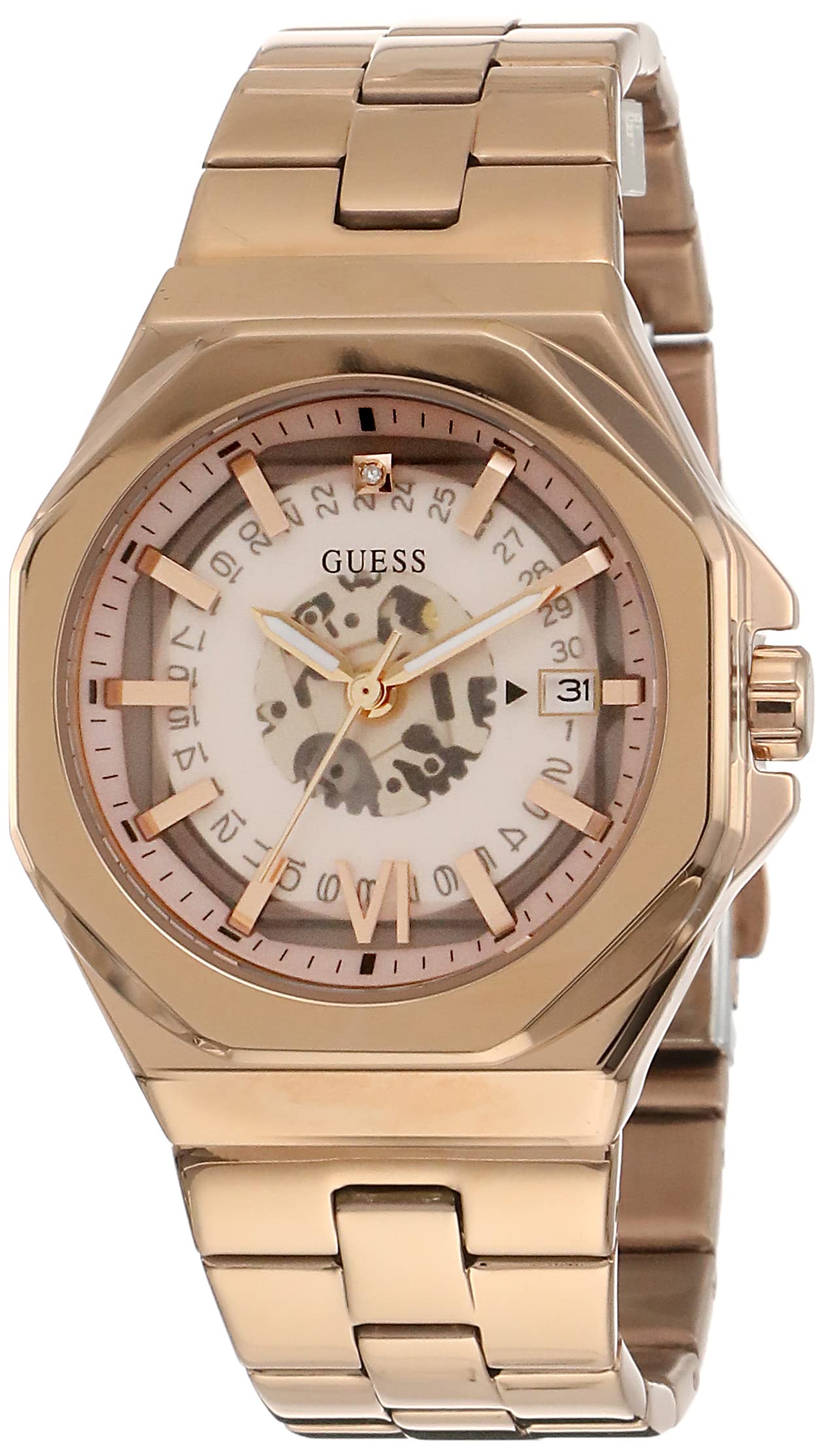 Foto 2 pulgar | Reloj Guess Correa Oro Rosa para Mujer - Venta Internacional