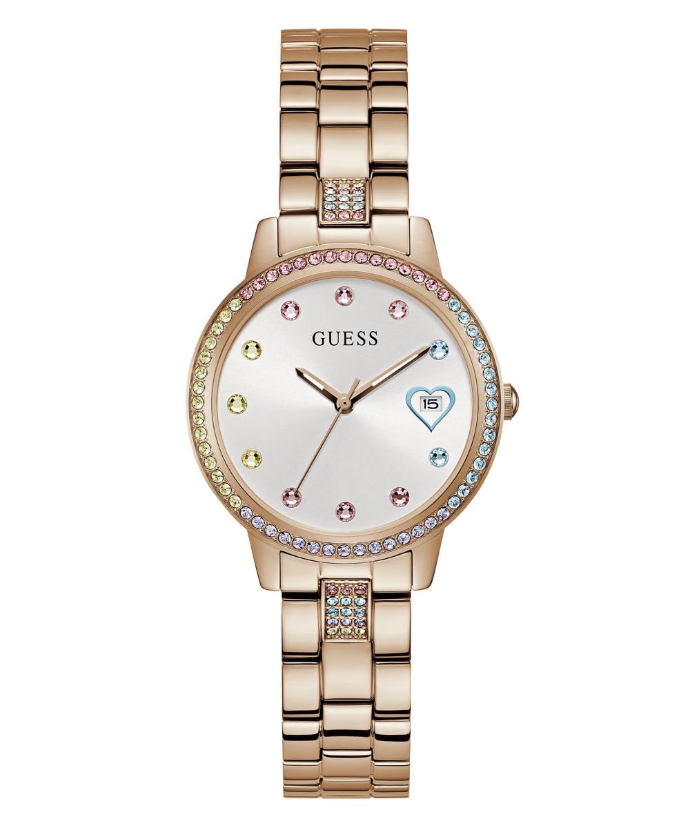 Foto 2 pulgar | Reloj Guess Para Mujer, 34 Mm, Tono Oro Rosa Con Esfera Blanca - Venta Internacional.
