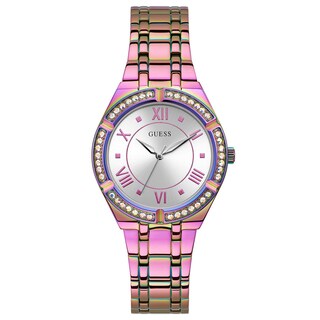 Foto 1 | Reloj Guess Para Mujer, Caja Morada De 36 Mm, Esfera Plateada Con Pulsera - Venta Internacional.