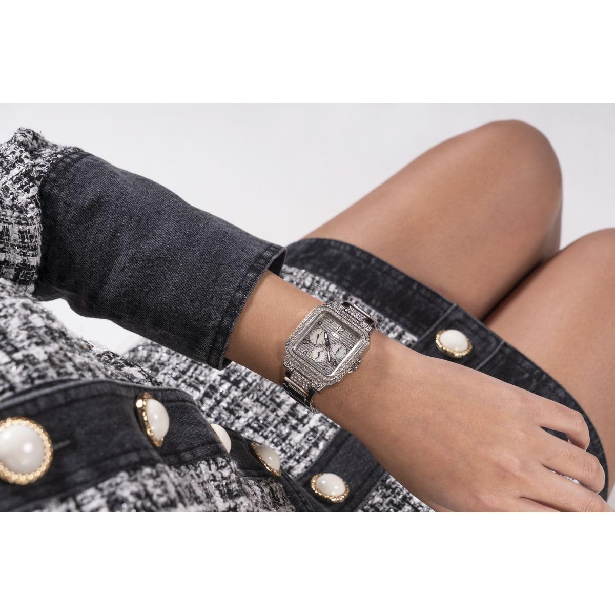 Foto 6 pulgar | Reloj Guess Correa Plateada para Mujer - Venta Internacional