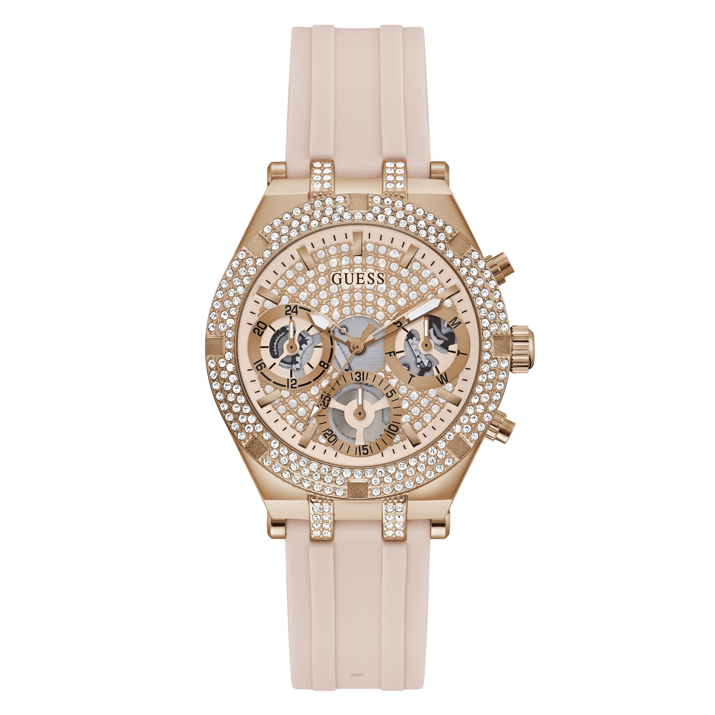 Foto 2 pulgar | Reloj Guess para Mujer Cristal Tallado Rosa - Venta Internacional