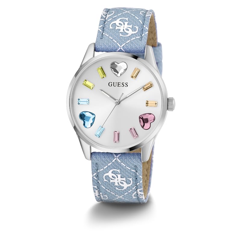 Foto 6 pulgar | Reloj Guess Correa Azul de 36 mm para Mujer- Venta Internacional