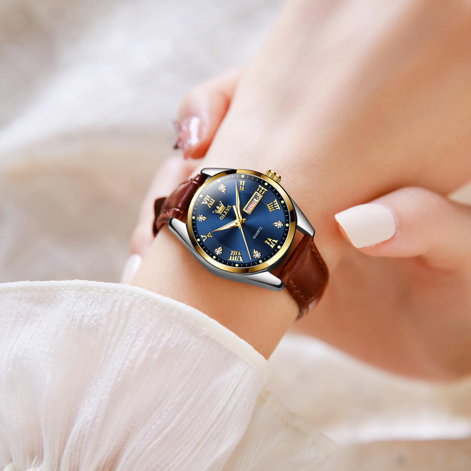 Foto 7 | Reloj Olevs Classic Leather para Mujer - Venta Internacional