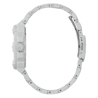 Foto 2 | Reloj Guess, Tamaño Mediano, 42 Mm, Correa Blanca, Esfera Blanca, Resistente Al Agua - Venta Internacional.