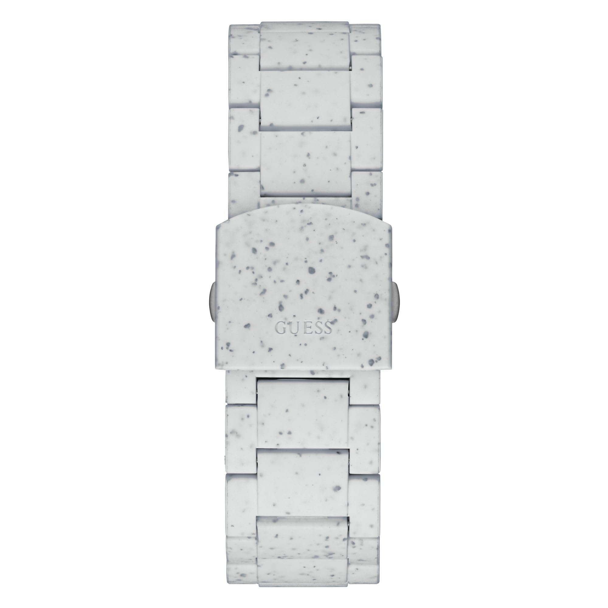 Foto 3 | Reloj Guess, Tamaño Mediano, 42 Mm, Correa Blanca, Esfera Blanca, Resistente Al Agua - Venta Internacional.
