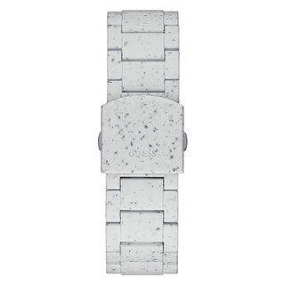 Foto 3 | Reloj Guess, Tamaño Mediano, 42 Mm, Correa Blanca, Esfera Blanca, Resistente Al Agua - Venta Internacional.