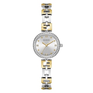 Foto 1 | Reloj Guess G-link De Acero Inoxidable Plateado Bicolor Para Mujer - Venta Internacional.