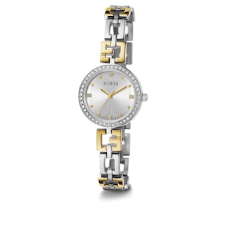 Foto 5 | Reloj Guess G-link De Acero Inoxidable Plateado Bicolor Para Mujer - Venta Internacional.