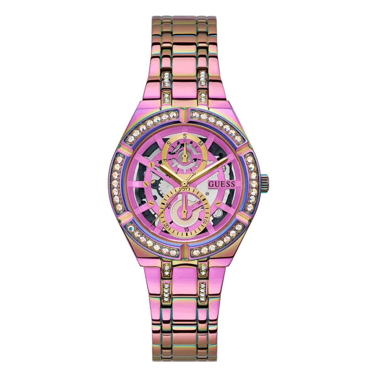 Reloj Guess - Pulsera Iridiscente Para Mujer (acero Inoxidable, 36 Mm) - Venta Internacional.