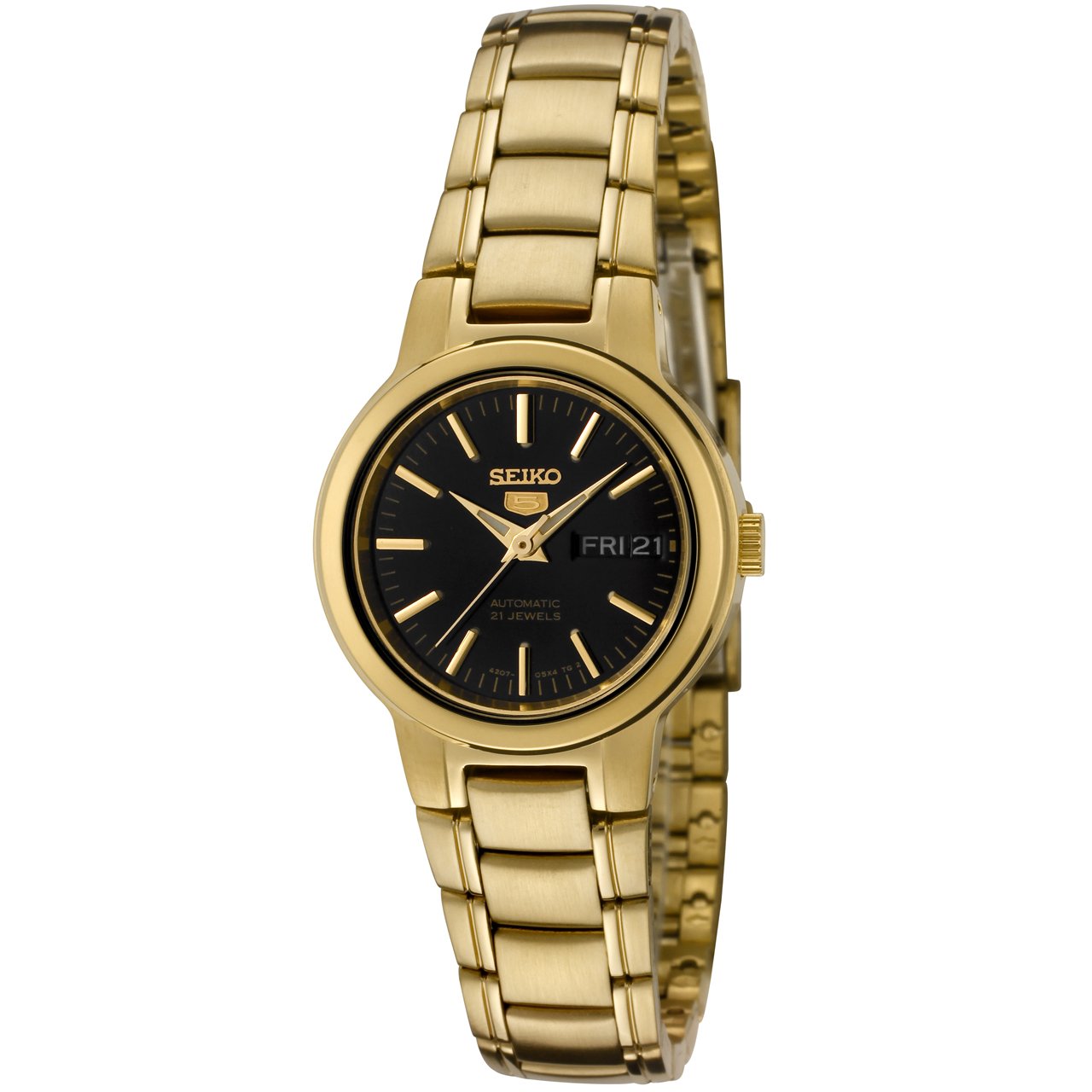 Reloj Seiko Syme48 5 Automatic Para Mujer En Acero Dorado - Venta Internacional.
